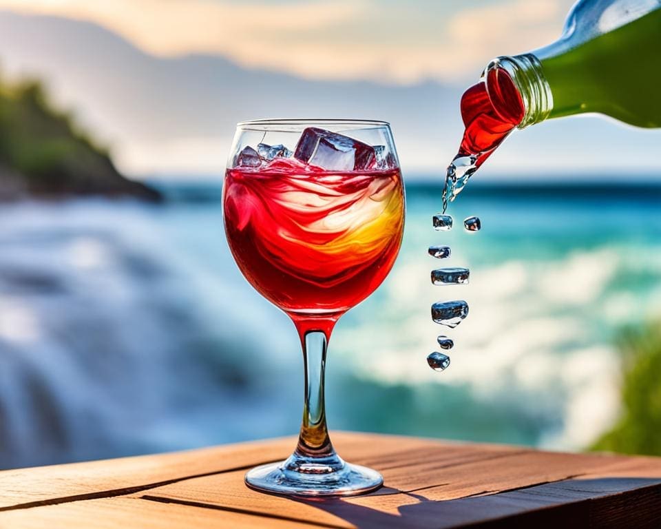 wodka mixen met fruitsiroop