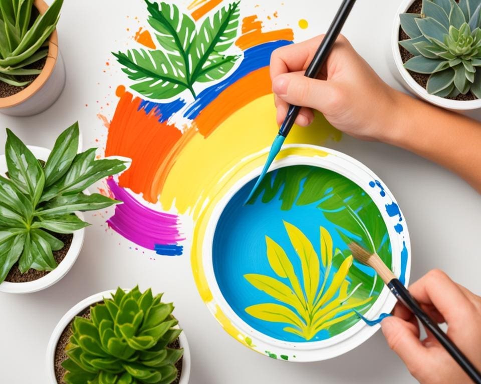 DIY plantenpotten decoreren