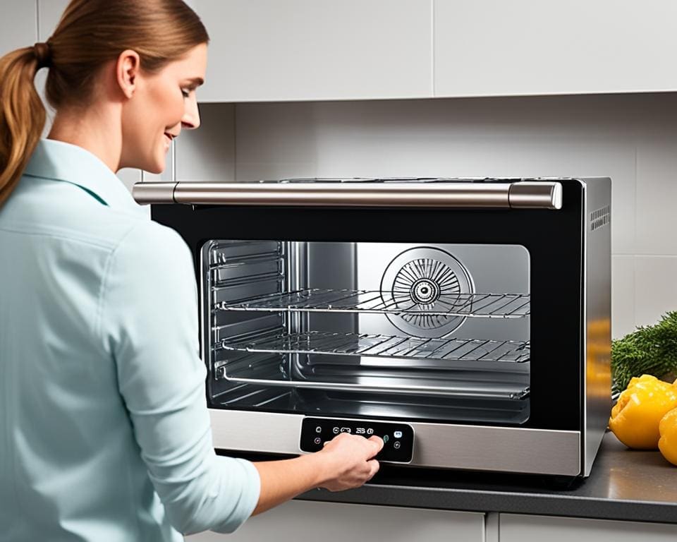 convection oven instellen