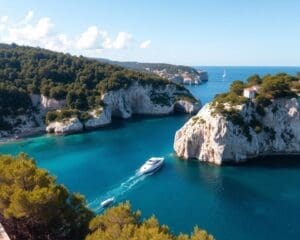 Maak een boottocht langs de kust van Kroatië