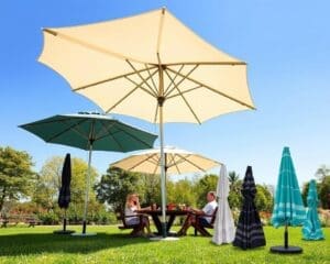 Opklapbare parasols voor mobiele schaduwoplossingen