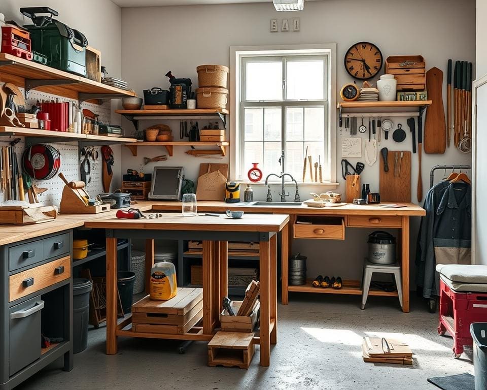 Opklapbare werkbanken voor doe-het-zelf projecten