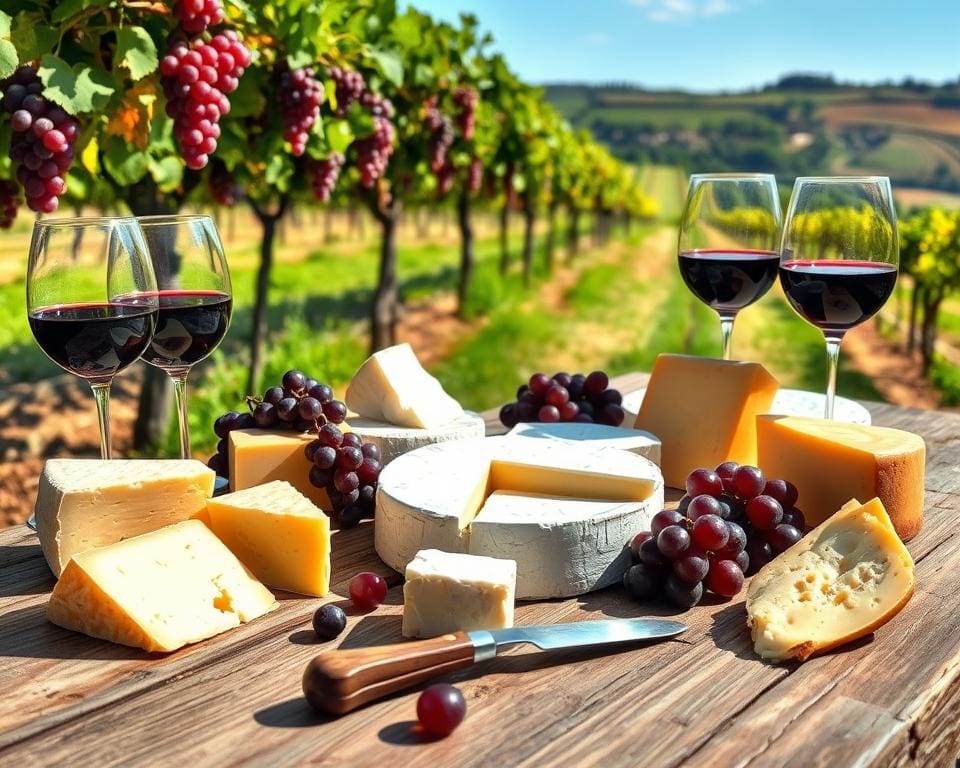 Proef de kazen en wijnen van de Bourgogne