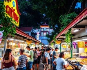 Proef de streetfoodgerechten van Singapore