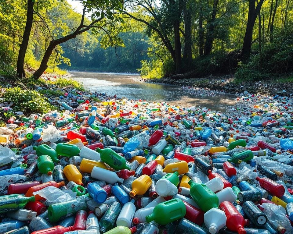 plastic afval en impact op de natuur