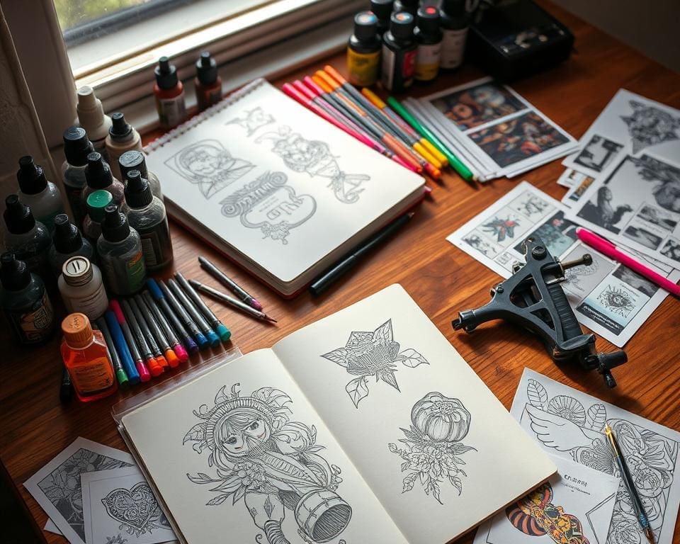 materialen en technieken voor tatoeages
