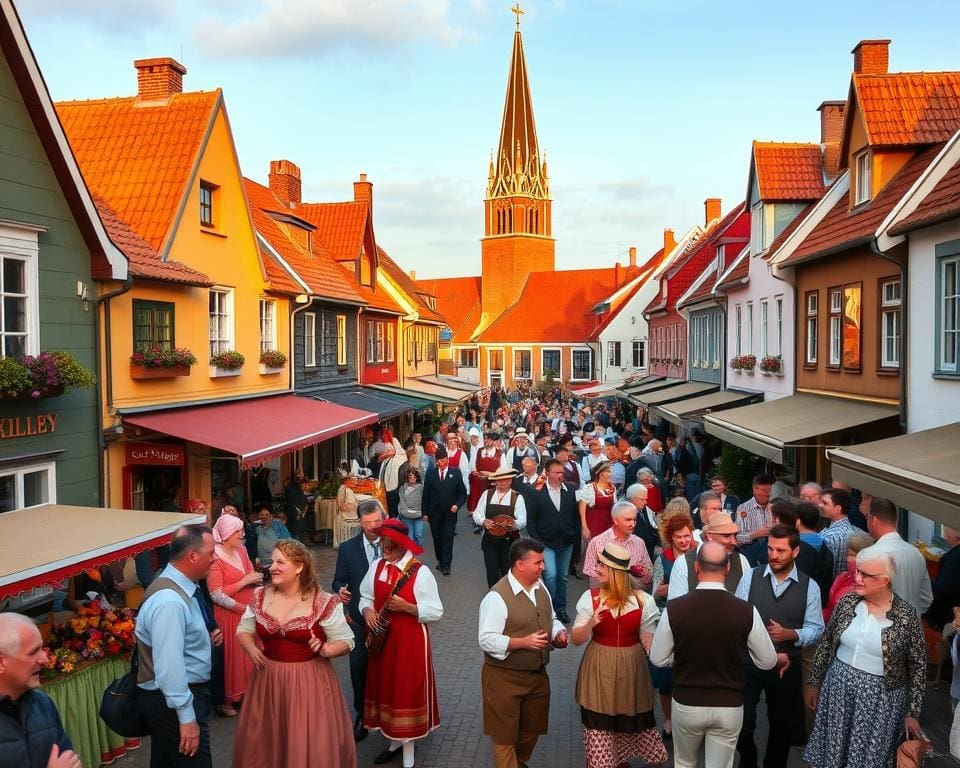 vriendelijke inwoners en traditionele festiviteiten in Oosterend