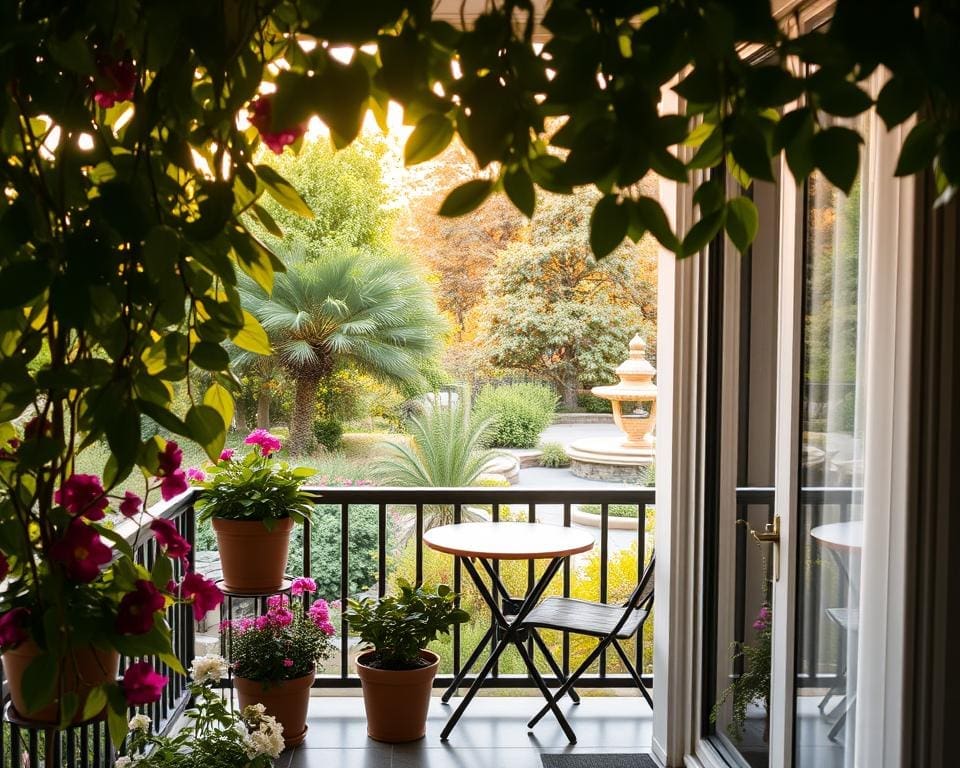 groene omgeving balkon