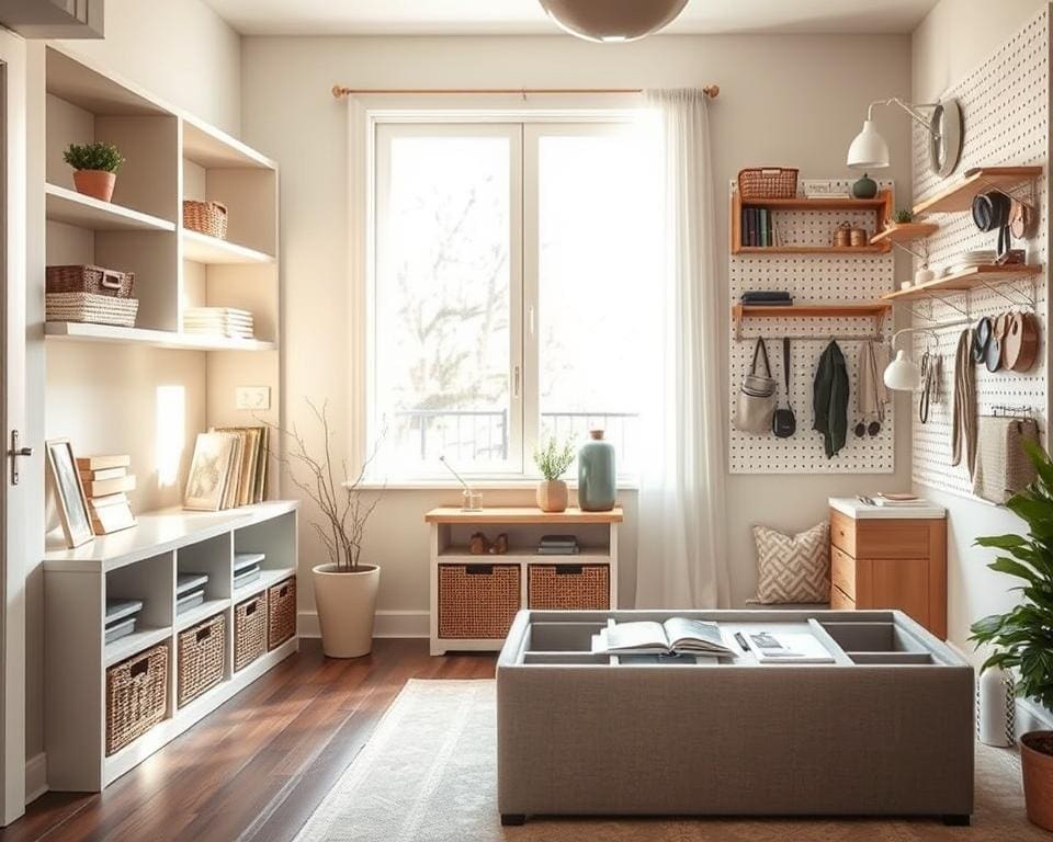 Wat zijn handige opbergideeën voor een klein huis?