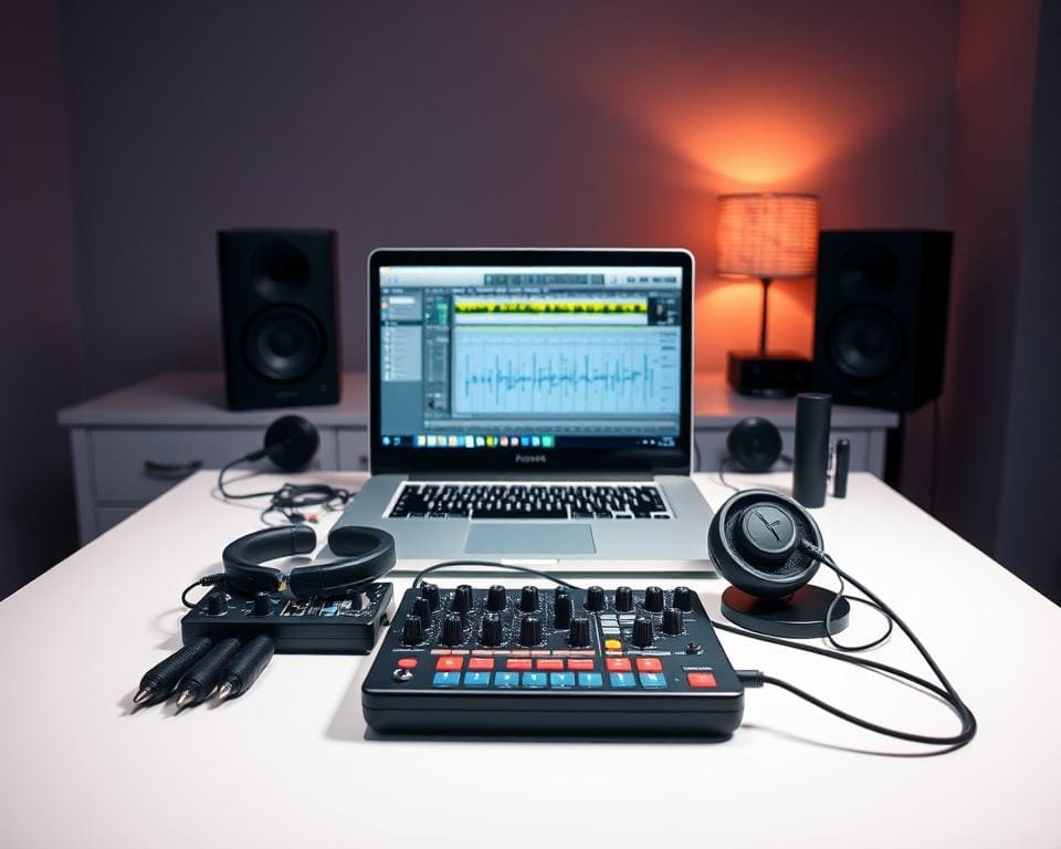 Functionele accessoires muziek laptop