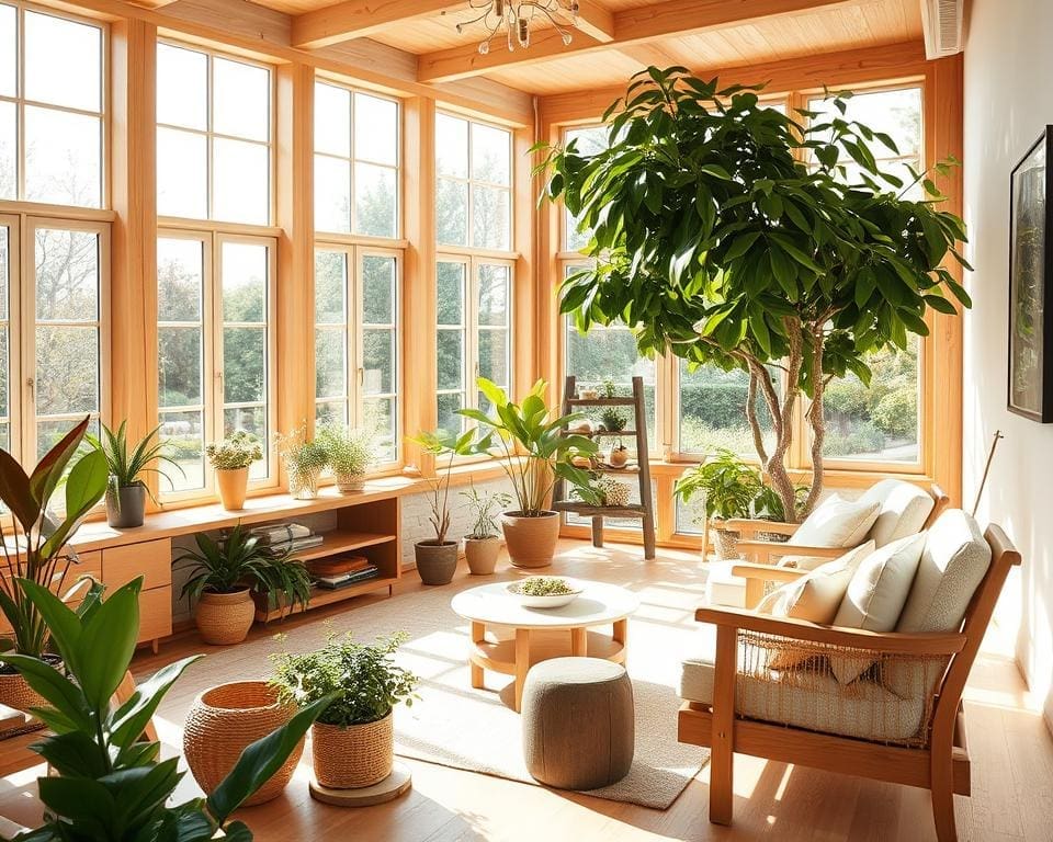 Interieur welzijn met natuurlijke elementen