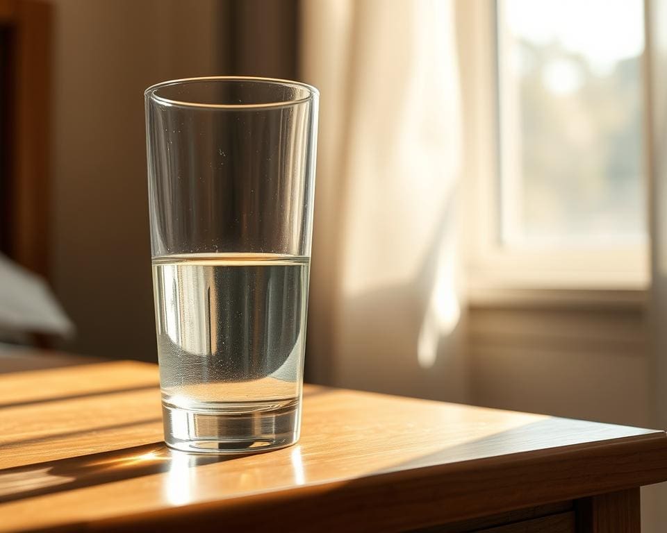 Wat doet een glas water bij het opstaan?