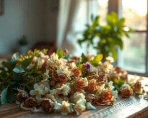 Kan je bloemen drogen uit je eigen tuin?