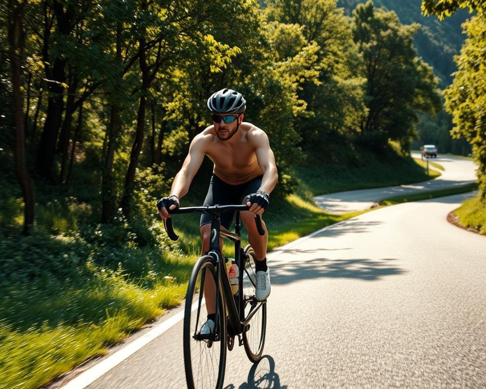 klimmen op de fiets