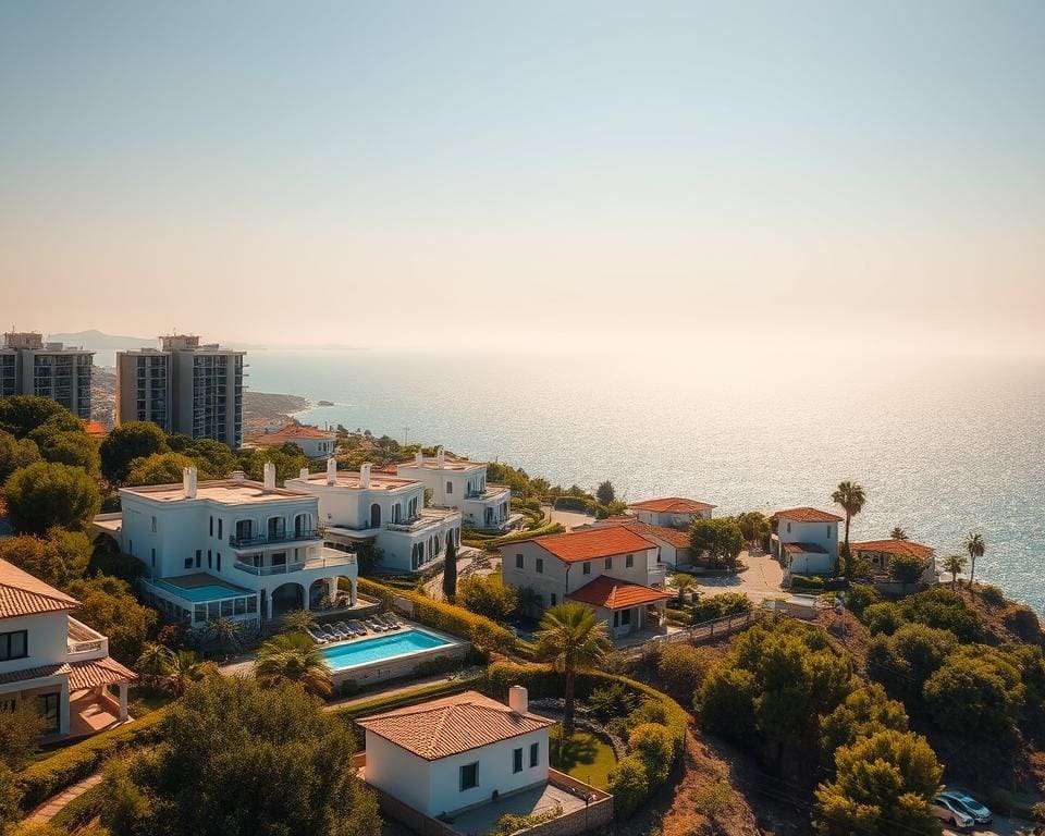 villa's en appartementen aan de kust
