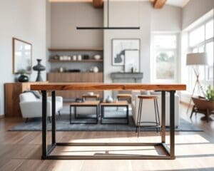 Hoe past een houten bartafel met stalen frame in je interieur?