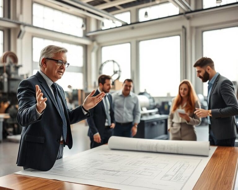 Hoe stuurt een directeur een industrieel team aan?